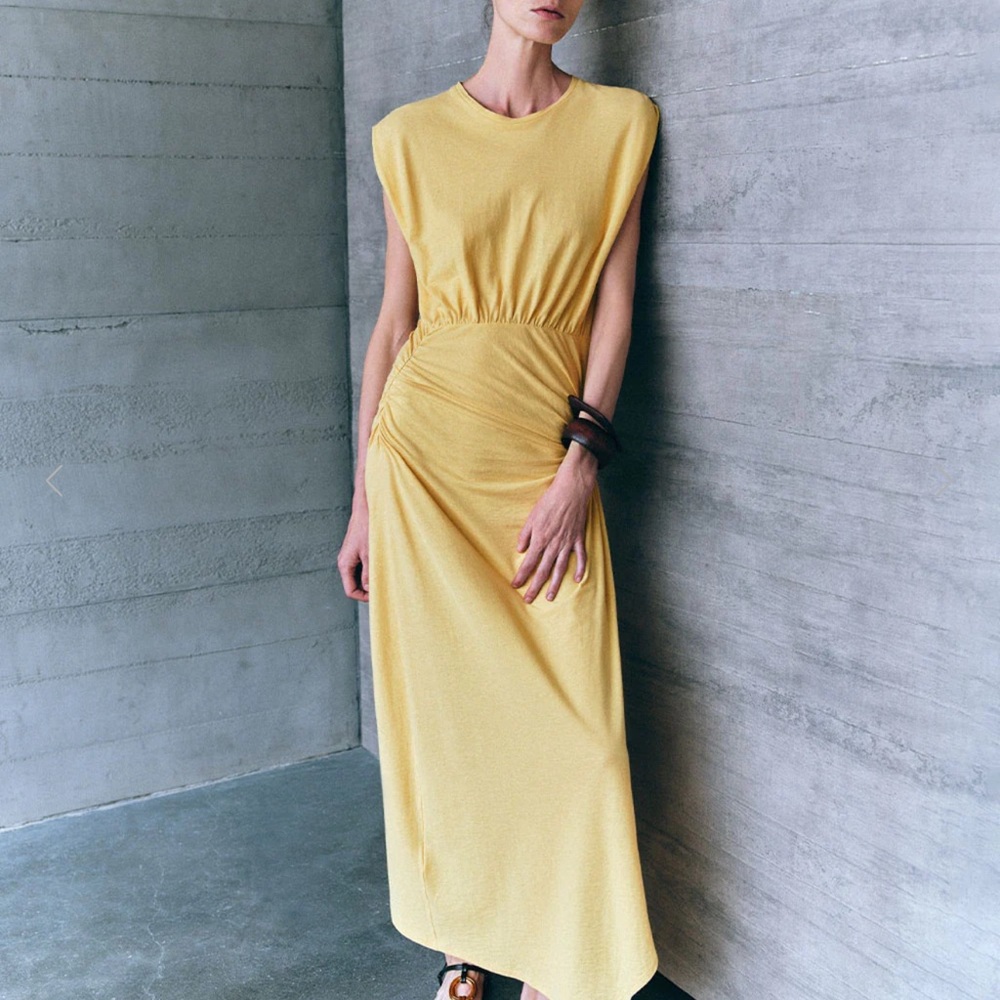 Elegant Yellow Maxi Dress